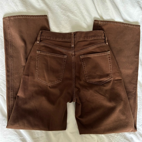 Aritzia - Sunday Best Brown High-Rise Straight Leg Jeans / Pants - Size 2 - Picture 6 of 8